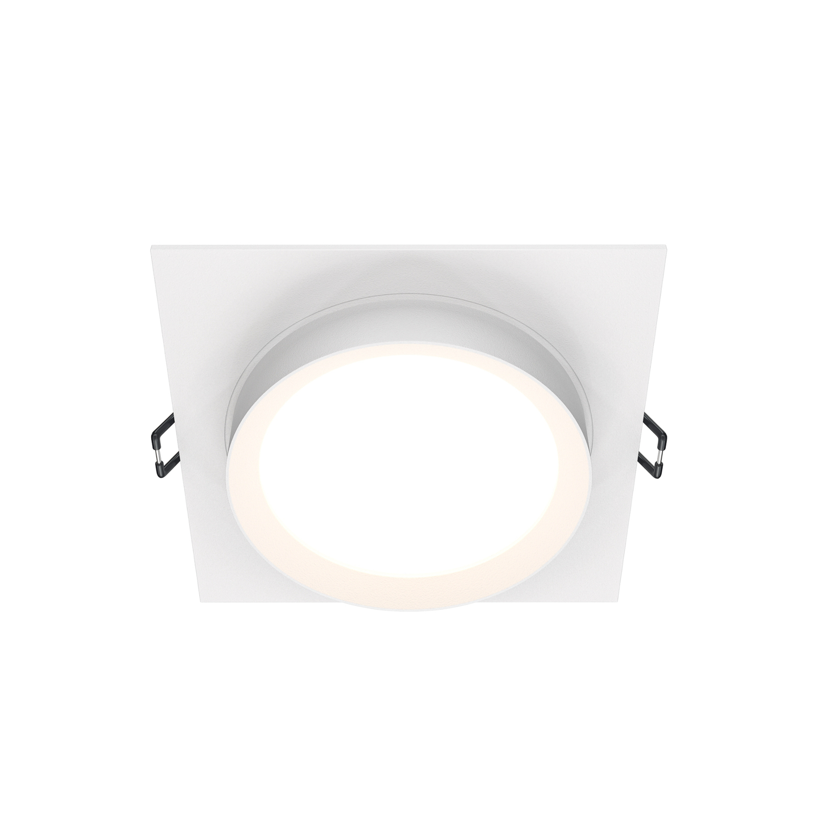 Maytoni Hoop recessed light, angular, white